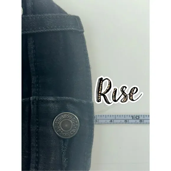 Levi’s Women’s 30 Curvy Bootcut Jeans Black Mid Rise Stretch Flare Denim Classic - Picture 10 of 11